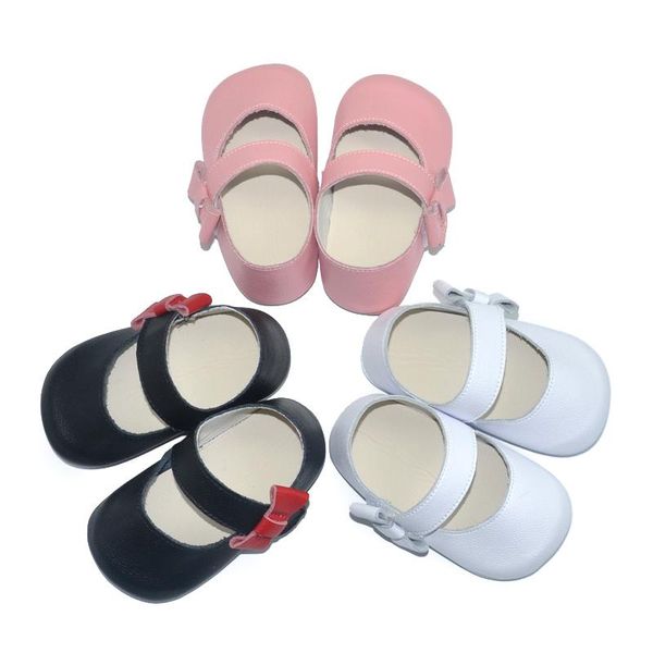

leather mary jane pink soft rubber sole infant baby girl shoes first walkers