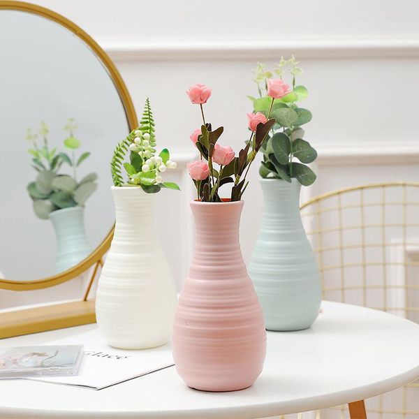 

vases creative and simple plastic vase dining table decoration living room dried flower arrangement container deskornaments