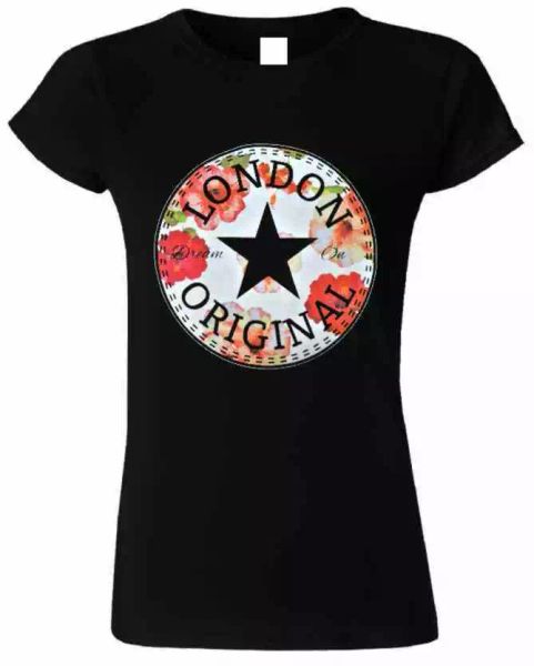 

london tee flowers original dream on t shirts, White;black