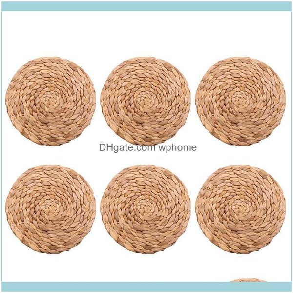 

mats decoration aessories kitchen, dining bar home gardenmats & pads 6 pack round water hyacinth placemat,quality woven wicker table place m