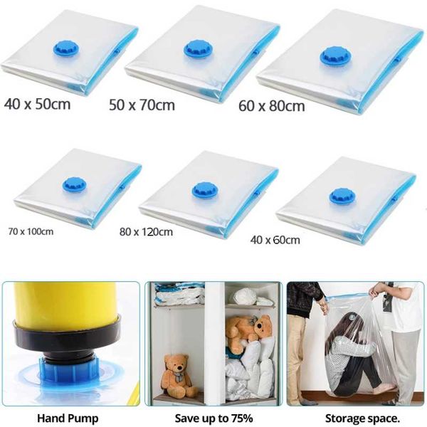 

storage bags vacuum bags, space saver bag with pump, vacume pack for clothes storage,reusable double zip seal