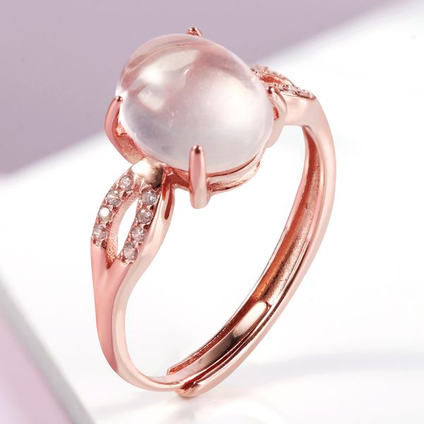 

925 silver hibiscus stone ring, Golden;silver