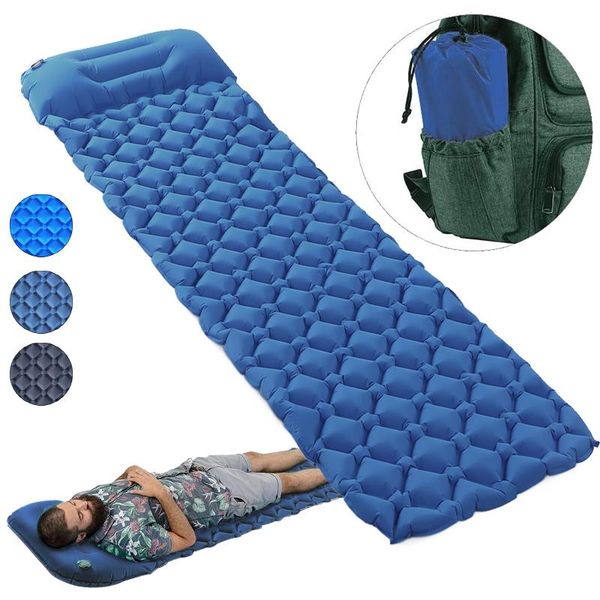 

outdoor pads waterproof portable ultralight inflatable camping mattress pad mat air mattresses pillow bed cushion for hiking traveling