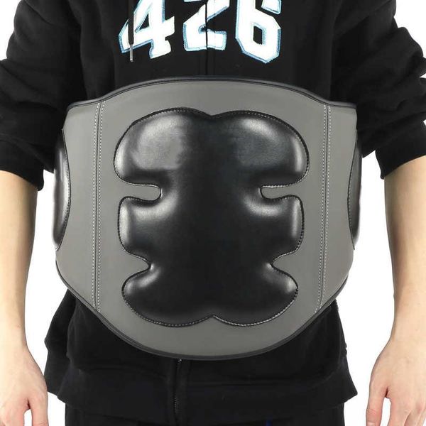 

boxing belly pad body protector chest waist guard thicken for muay thai taekwondo protection fitness training ball support, Black;gray