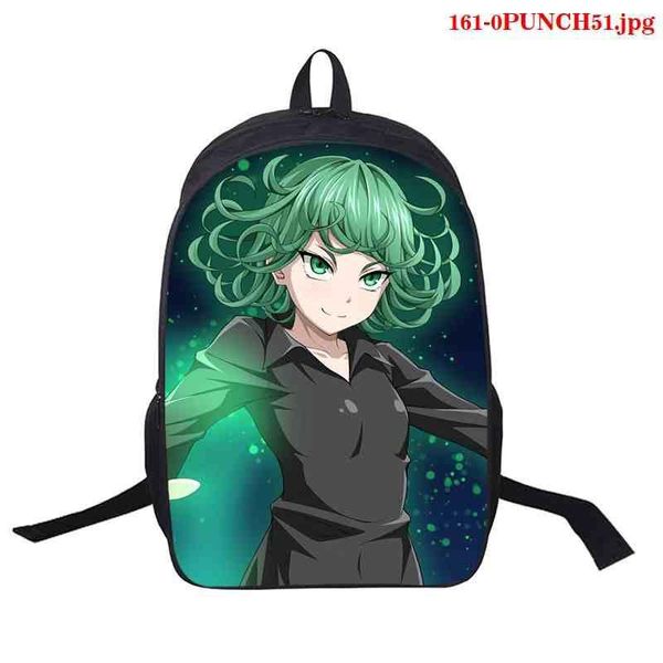 

backpack one punch man printed bookbag 16 inch korean purse leisure waterproof kpop school bags for teenager girls bag