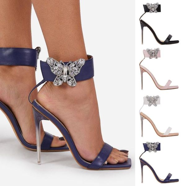 

spring fashion 11.5 cm high heel women's open toe sandals bowknot crystal party shoes pink size 35-42, Black