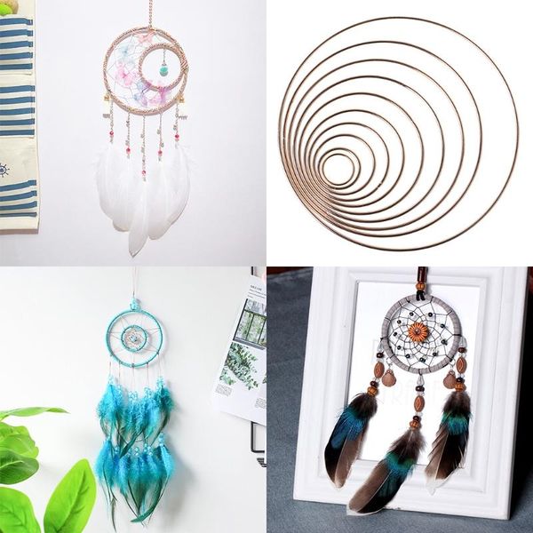 

decorative objects & figurines metal dream catcher dreamcatcher ring macrame craft hoop diy accessory 35-190mm