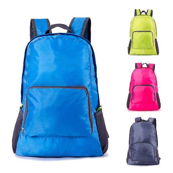 

outdoor bags sports women men small foldable backpack waterproof cover multi-functional hiking and travel bag pack