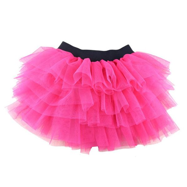 

skirts children girl's mini fluffy chiffon tutu kids baby stage dancing tulle pettiskirts for 3-8 years many colors pink, Blue