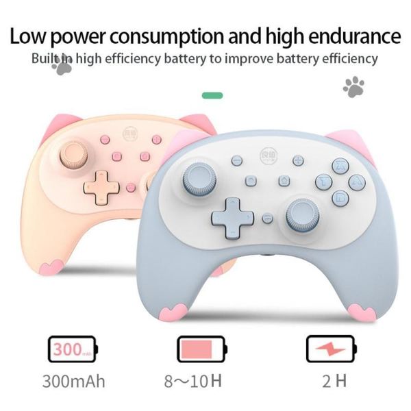 

game controllers & joysticks cute cartoon 4nd wireless controller for switch / lite bluetooth gamepad joystick voice wake up with 3