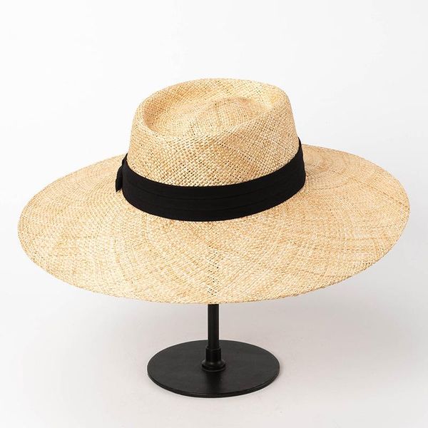 

wide brim hats 2021 vintage summer handmade sisal grass solid fedoras concave straw cap men women panama jazz hat chapeu feminino, Blue;gray