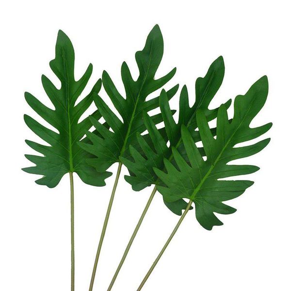 

tropical palm leaves for hawaiian luau party decoration plants supplies 4 counts decorative flowers & wreaths