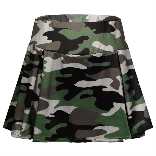 

camouflage pleated sport girls summer women skirts pantskirt volleyball tennis running workout sporty mini plus size s 5xl, Black