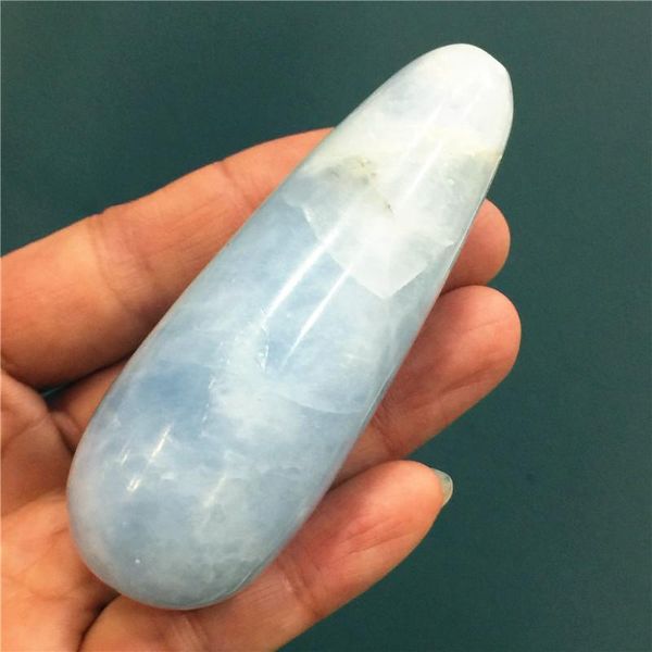 

decorative objects & figurines natural kyanite massage wand yoni wands gemstone crafts pleasure body hand muscles health care magic stone