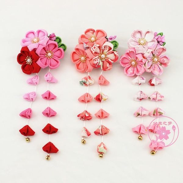 

party masks kimono sakura teassel lolita hairpin kanzashi bathrobe take po headdress tsumami zaiku yukata geisha hair clip cosplay
