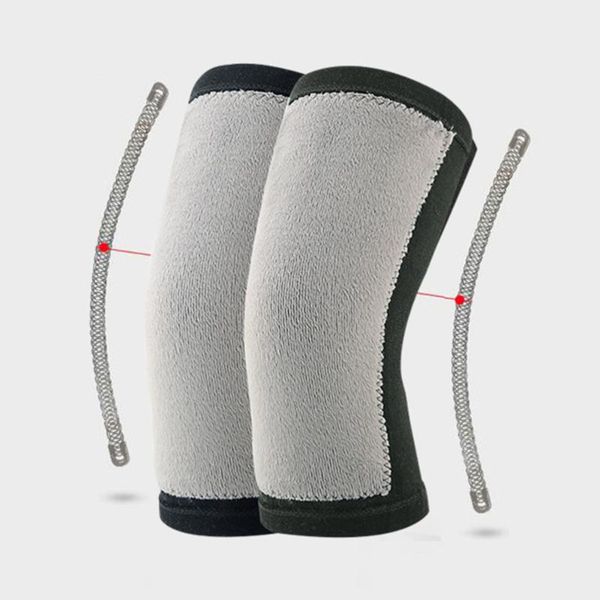 

breathable bamboo knee brace support socks pads protect bone for men keep warm close health care product( elbow &, Black;gray