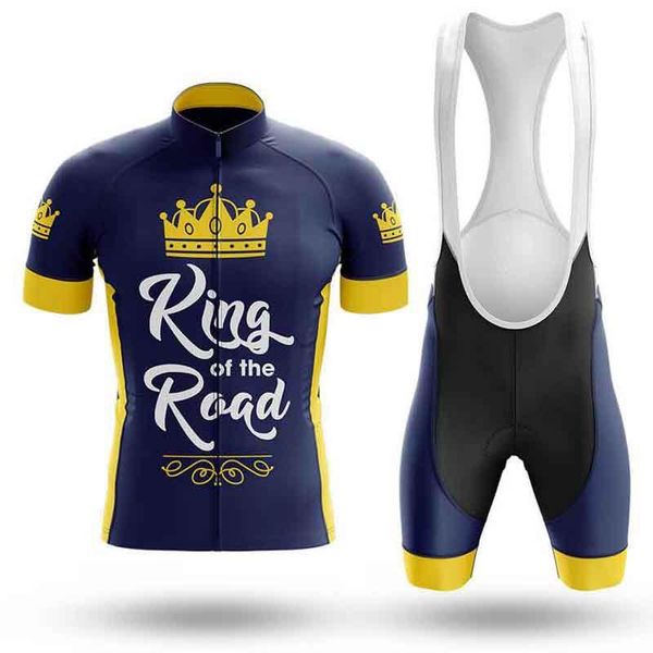 

racing sets 2021 lairschdan crown blue men summer short sleeve suits shirts bicycle mtb sports clothing cycling jersey kit uniforme coclismo, Black;blue