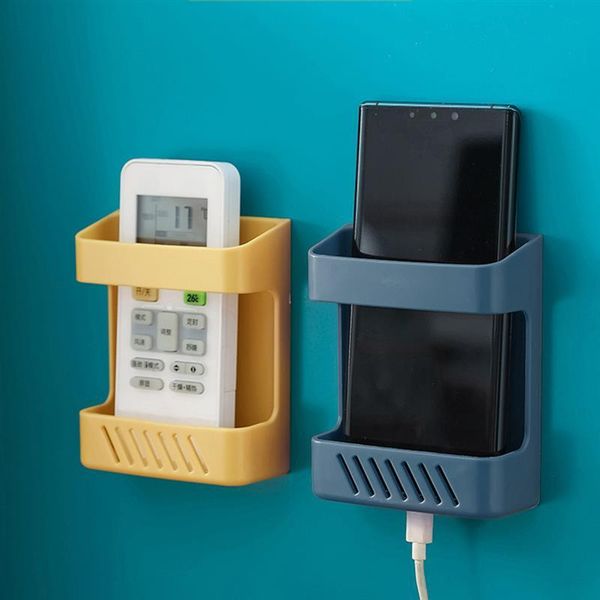 

hooks & rails remote controller cell phone storage box wall-mounted control holder plastic toothbrush kitchen accessories case