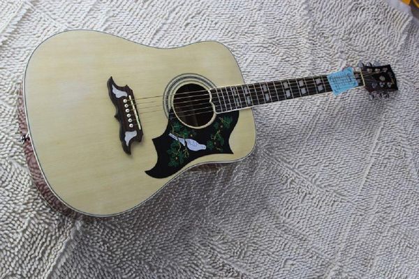 

2014 new + + dove acoustic dreadnought guitar natural solid spruce electric guitar