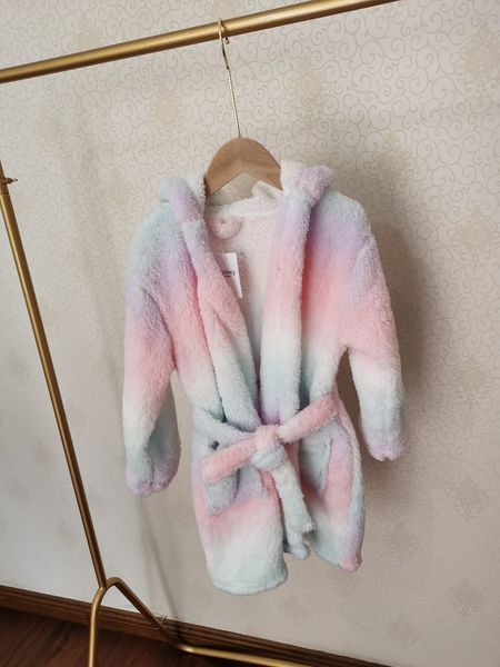 

flannel nightgown for children aged 2-10, Blue;red