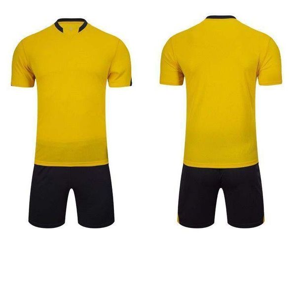 

#14 football uniform men soccer jersey training suits children printing team uniforms custom short-sleeved jerseys, Black;yellow