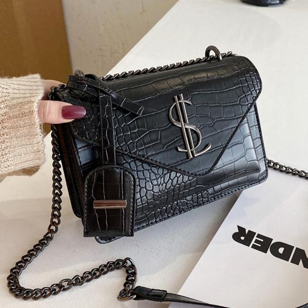 

crocodile pattern ladies flap bag pu leather shoulder bags for women 2021 fashion tassel female crossbody handbags cross body