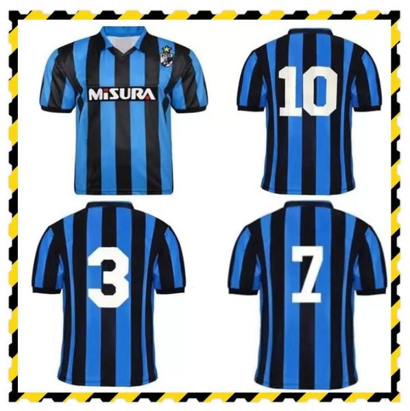 

1988 1989 brehme bergomi matthaus retro soccer jersey inter 88 89 berti zenga serena klinsmann vintage classic football shirt, Black;yellow