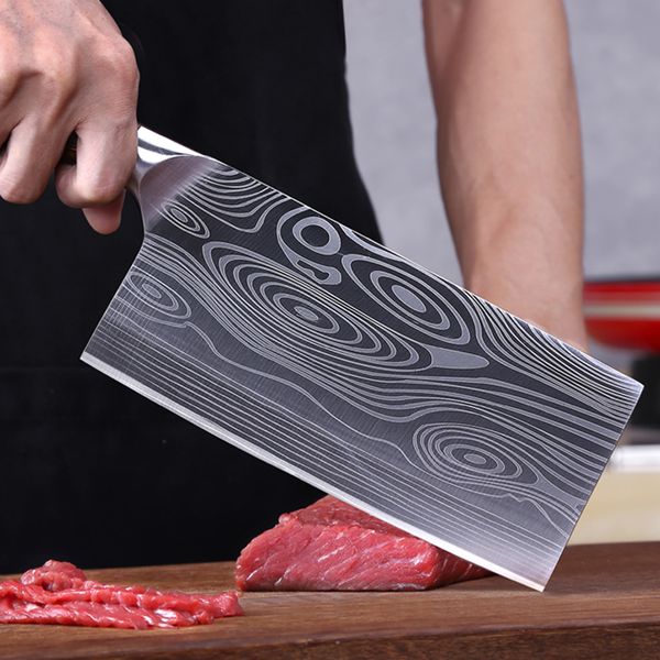 

9cr18mov sanhe stee kitchen knife chefs sicer meat ceaver chopping knife sharp durabe high hardness