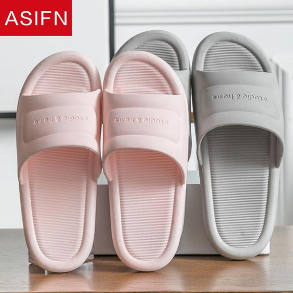 

slippers asifn bathroom women summer men slipper non slip indoor home slides female flip flops shoes woman couple, Black