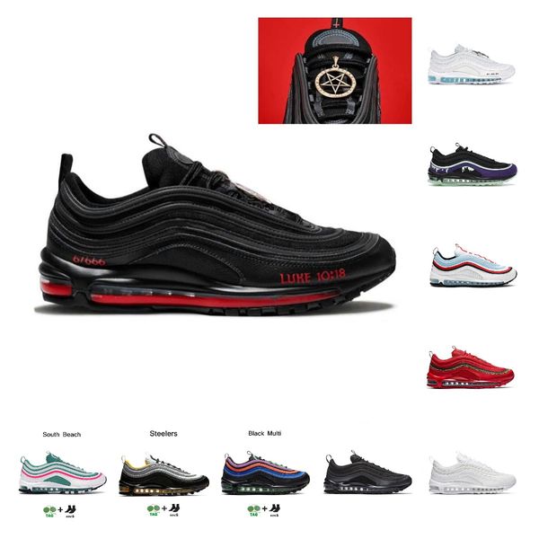 

men shoes running shoes for man women trainers mschf lil nas x satan jesus triple white halloween reflective bred red leopard sail outdoor s