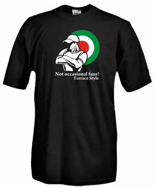 

u104 mesh terrace not occasional fans terrace style, casual ultras t-shirt, White;black