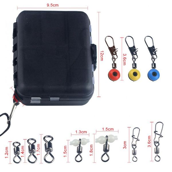 

177pcs/box carp fishing tackle accessories kit lead clips swivels hooks beads box