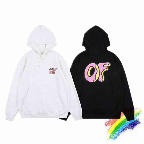 

hoodies fw odd future donuts printing hoodie men women 1:1 pullover of hooded, Black
