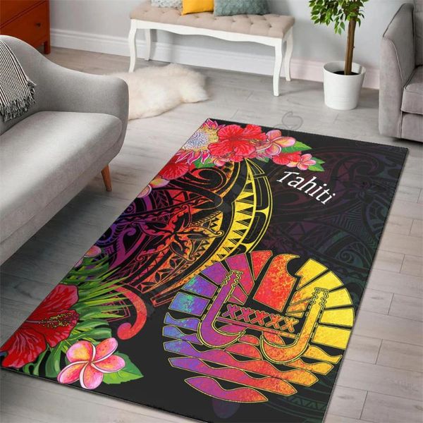 

tahiti area rug tropical hippie style carpet mat for living room doormat flannel print bedroom non-slip floor carpets