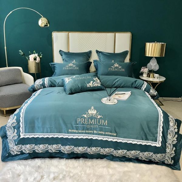 

bedding sets 4pcs luxury lace set  king size duvet cover bed sheet pillowcase fitted sheets