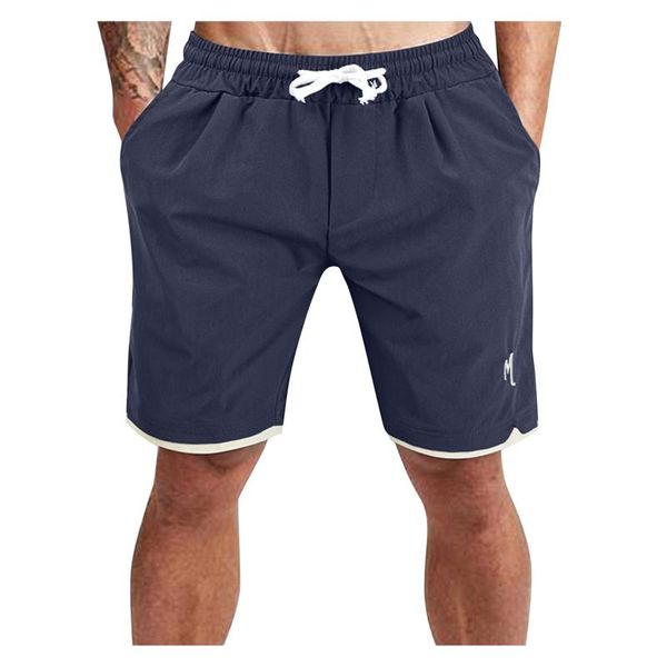 

men's shorts casual oversize korean streetwear solid color pants embroidery drawstring sports straight leg, White;black