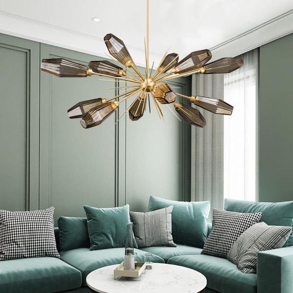 

chandeliers modern chandelier in the living nordic decor style room smoky gray glass branch led lamp