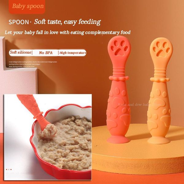 

cups, dishes & utensils baby solid feeding silicone spoon tableware accessories for eating health food spoons kit