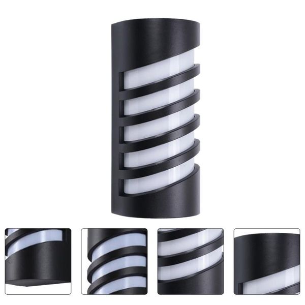 

wall lamp 1pc outdoor light led corridor garden mounted black