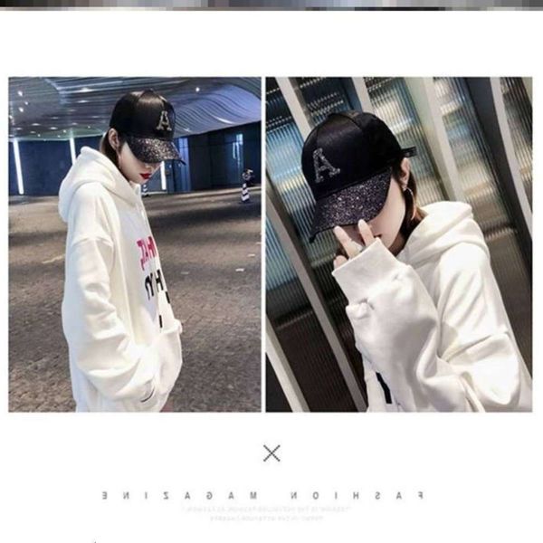 

the ball cap ball caps bright diamond letter hat children's korean student lady baseball cap versatile social network red fashion, Blue;gray