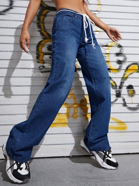 

zipper fly boyfriend jeans x4nu#, Blue