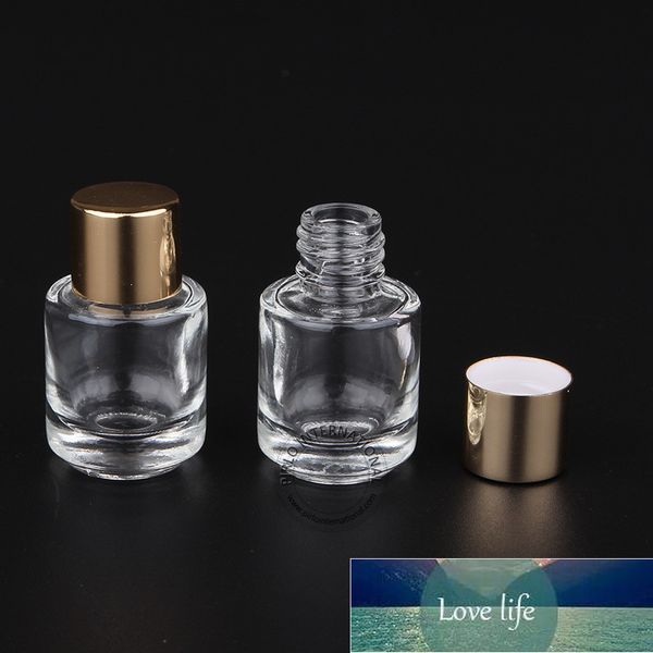 100 pcs / lote atacado 3ml frasco de perfume de vidro com ouro Cap 3G Óleo essencial Viagem Epmty Cosmety Recipiente