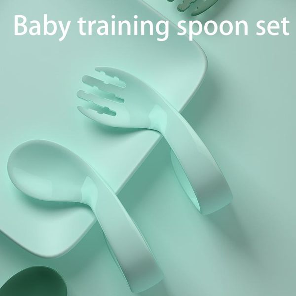 

baby training spoon and fork set for nurseling cups, dishes & utensils
