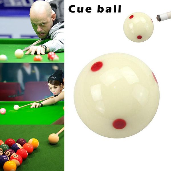 

cue ball with 6 red dots standard pool-billiard white training rw billiard balls