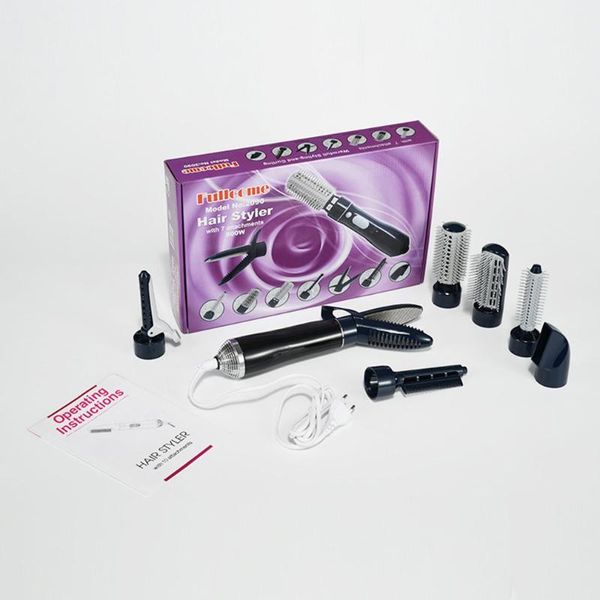 

electric hair brushes 7-in-1 multi-function rechargeable professional negative ion dryer with comb curling wand 7 attachments