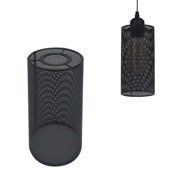 

wall lamp black bulb guard iron mesh fixture replacement hanging ceiling pendant light holder shade (light socket not included)