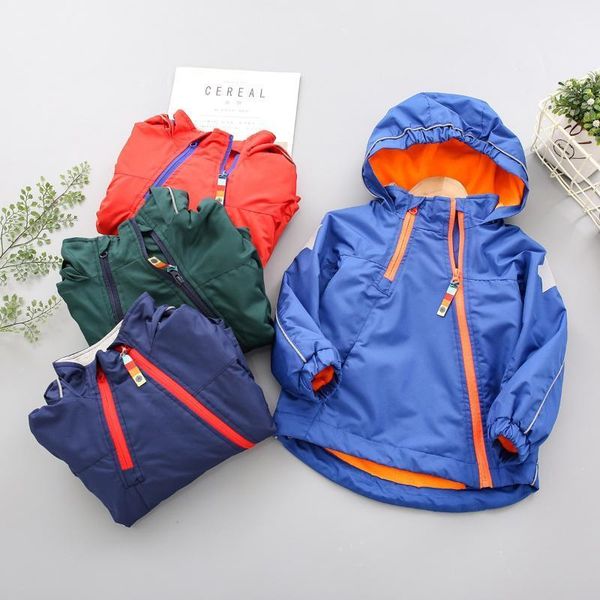 

jackets fashion 2021 children's jacket 2-10 years boys clothes windbreaker + waterproof fleece inner coats hooded outdoor1, Blue;gray