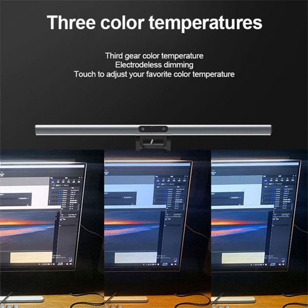 

webcams led desk lamp dimmable office computer screenbar eye-caring table for reading screen monitor hanging light bar