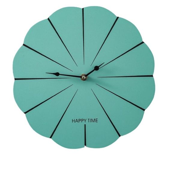 

simple modern wall clock wooden flower living room clocks personality punch zegar na sciane home decoration ef50wc