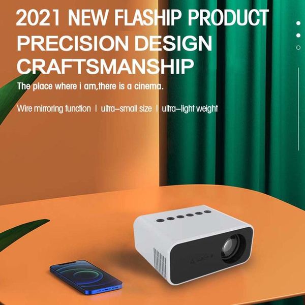 

downlights yt500 mini projector led home theater video beamer supports 1080p usb audio portable media player kids gift